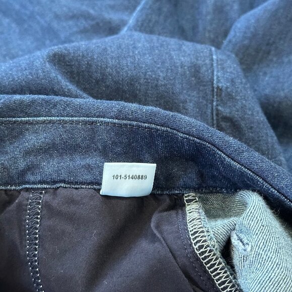 Paige Harper Belted High Rise Wide Leg Jeans Womens Size 32 Dark Wash - Picture 11 of 11